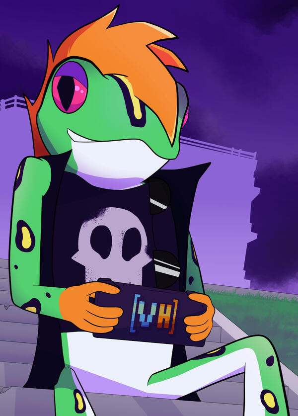 DJ Frog Playing Handheld by Neogalaxz
